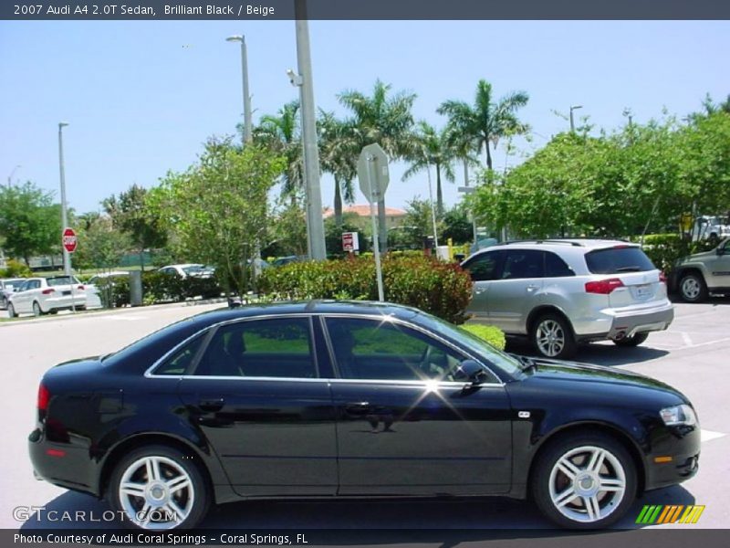 Brilliant Black / Beige 2007 Audi A4 2.0T Sedan