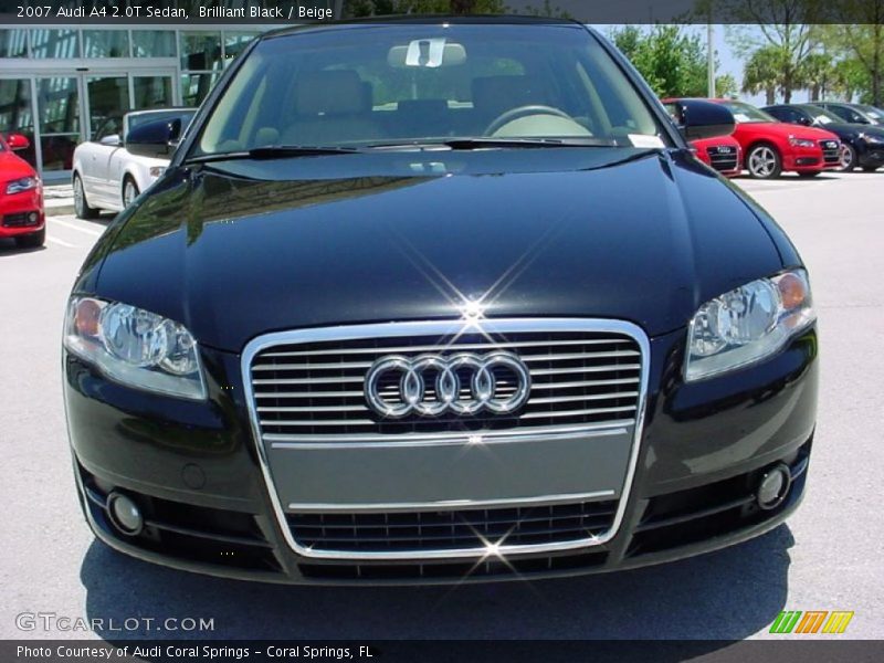 Brilliant Black / Beige 2007 Audi A4 2.0T Sedan