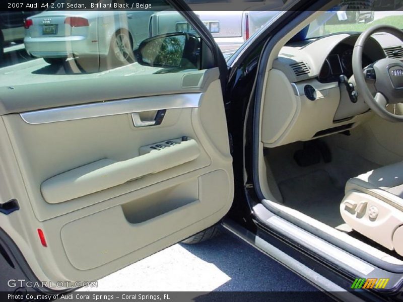 Brilliant Black / Beige 2007 Audi A4 2.0T Sedan