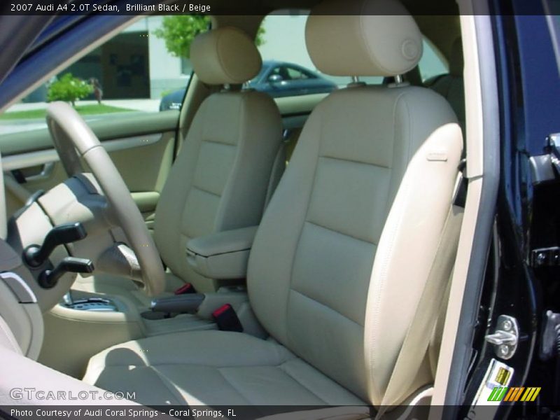 Brilliant Black / Beige 2007 Audi A4 2.0T Sedan