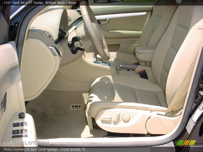 Brilliant Black / Beige 2007 Audi A4 2.0T Sedan