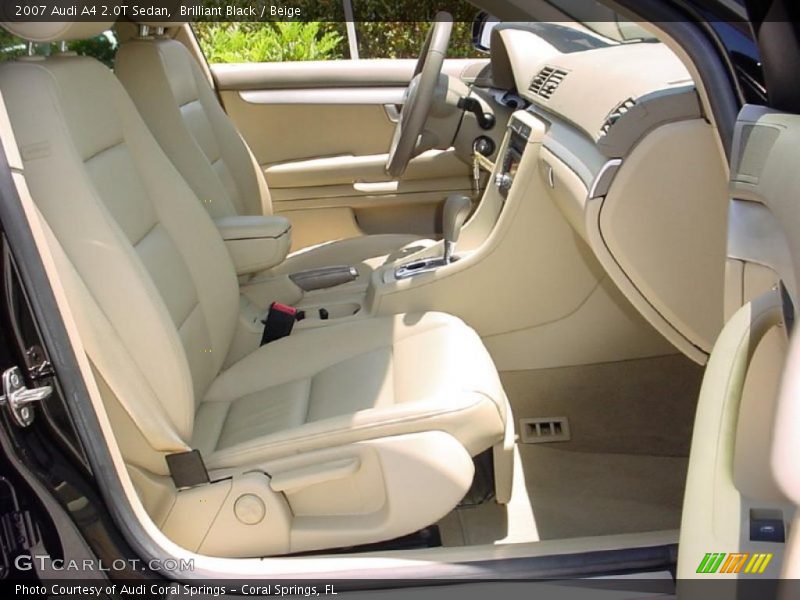 Brilliant Black / Beige 2007 Audi A4 2.0T Sedan
