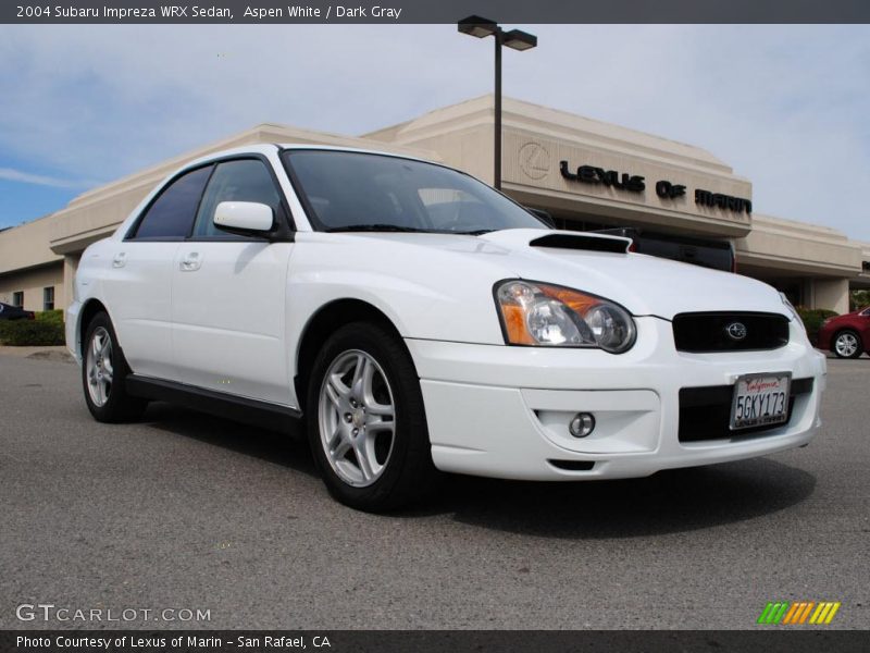 Aspen White / Dark Gray 2004 Subaru Impreza WRX Sedan