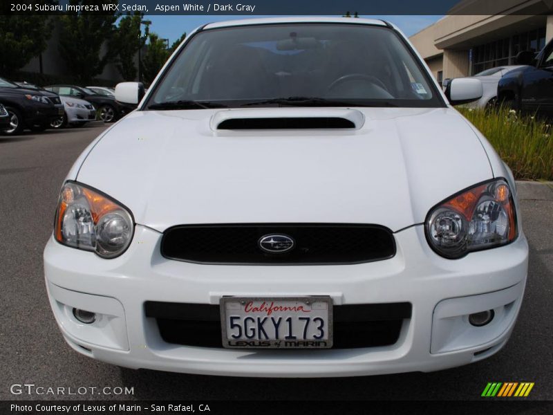 Aspen White / Dark Gray 2004 Subaru Impreza WRX Sedan