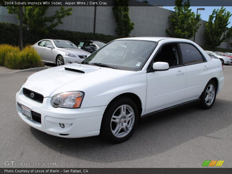 Aspen White / Dark Gray 2004 Subaru Impreza WRX Sedan