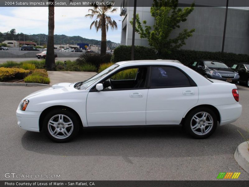 Aspen White / Dark Gray 2004 Subaru Impreza WRX Sedan