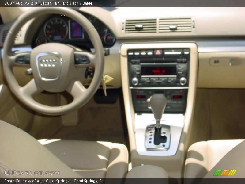 Brilliant Black / Beige 2007 Audi A4 2.0T Sedan