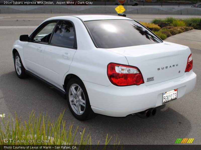 Aspen White / Dark Gray 2004 Subaru Impreza WRX Sedan