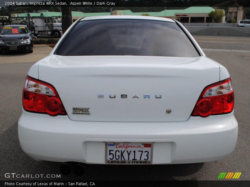 Aspen White / Dark Gray 2004 Subaru Impreza WRX Sedan