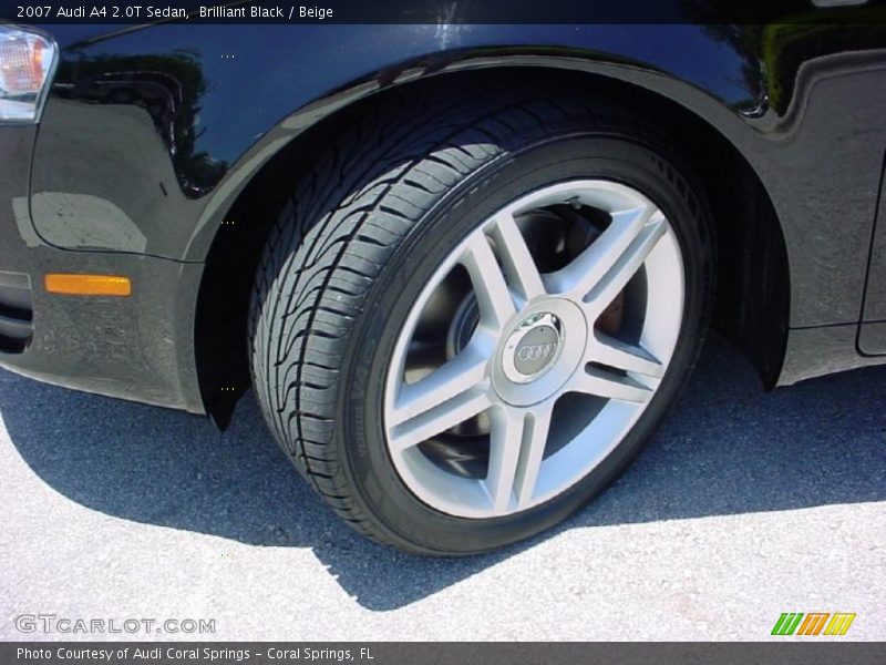 Brilliant Black / Beige 2007 Audi A4 2.0T Sedan