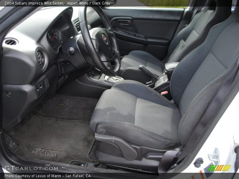 Aspen White / Dark Gray 2004 Subaru Impreza WRX Sedan