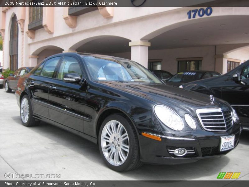 Black / Cashmere 2008 Mercedes-Benz E 350 4Matic Sedan
