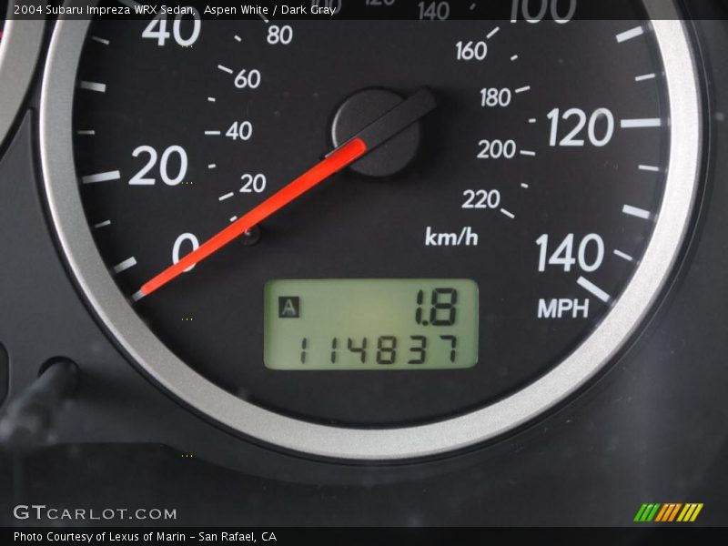 Aspen White / Dark Gray 2004 Subaru Impreza WRX Sedan