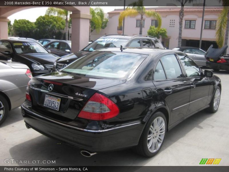 Black / Cashmere 2008 Mercedes-Benz E 350 4Matic Sedan