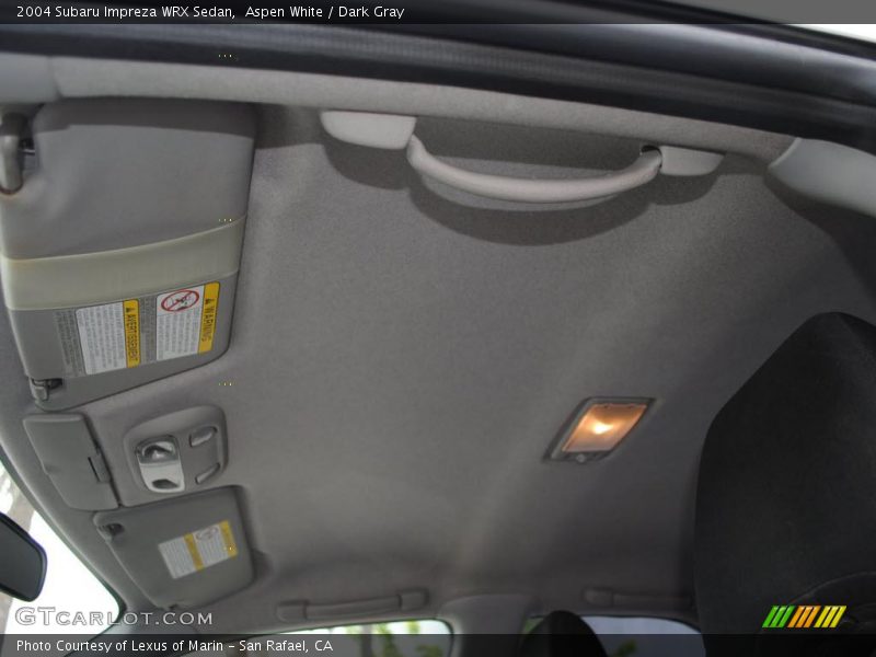 Aspen White / Dark Gray 2004 Subaru Impreza WRX Sedan