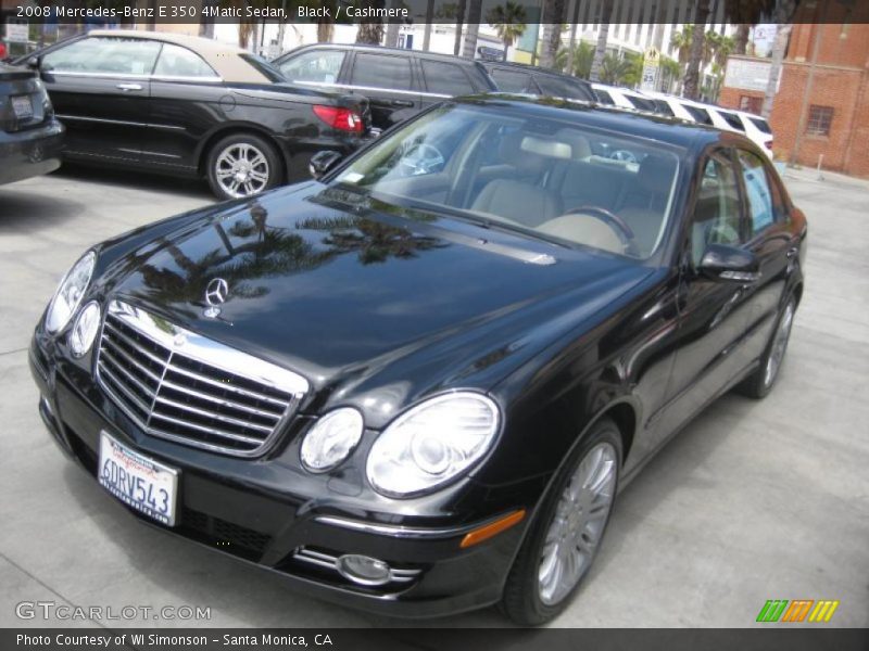 Black / Cashmere 2008 Mercedes-Benz E 350 4Matic Sedan