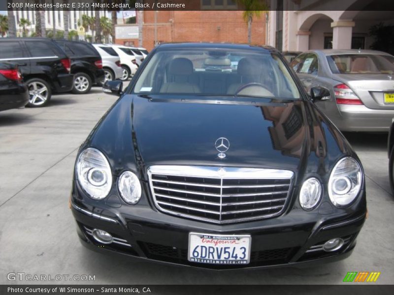Black / Cashmere 2008 Mercedes-Benz E 350 4Matic Sedan