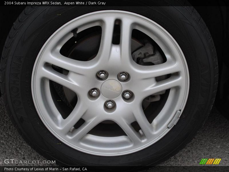Aspen White / Dark Gray 2004 Subaru Impreza WRX Sedan