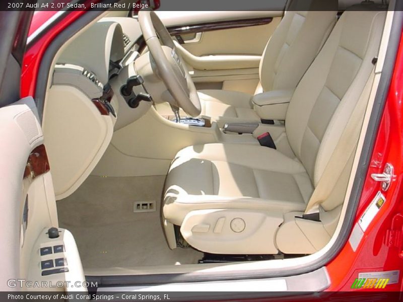 Brilliant Red / Beige 2007 Audi A4 2.0T Sedan