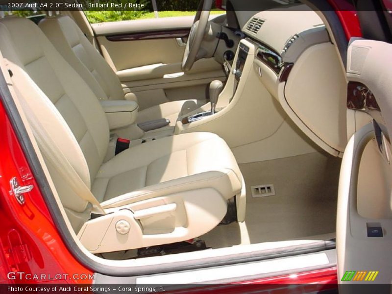 Brilliant Red / Beige 2007 Audi A4 2.0T Sedan