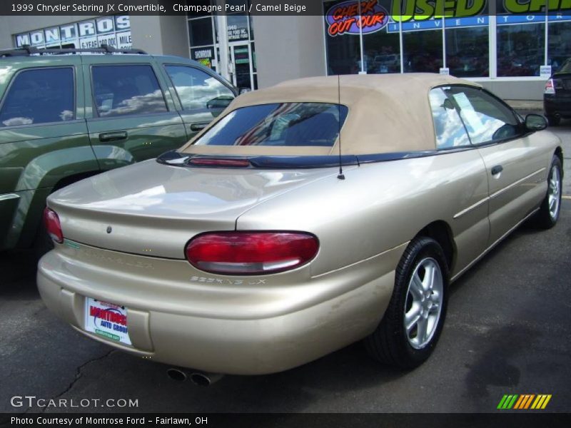 Champagne Pearl / Camel Beige 1999 Chrysler Sebring JX Convertible