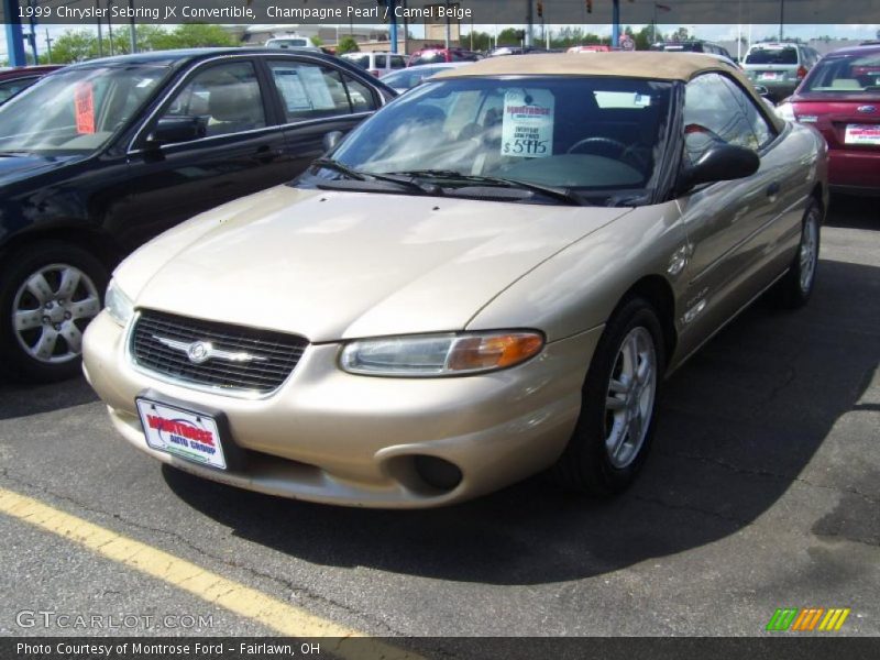 Champagne Pearl / Camel Beige 1999 Chrysler Sebring JX Convertible