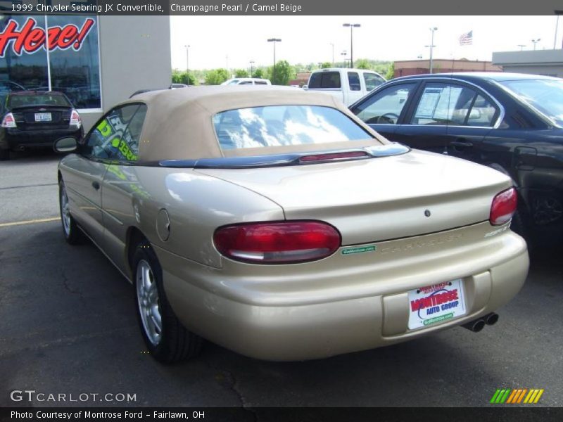 Champagne Pearl / Camel Beige 1999 Chrysler Sebring JX Convertible