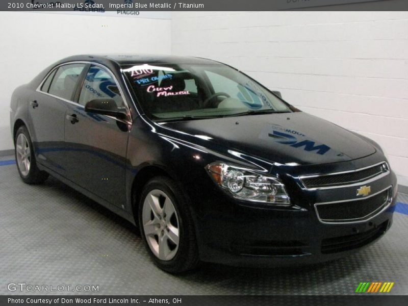 Imperial Blue Metallic / Titanium 2010 Chevrolet Malibu LS Sedan
