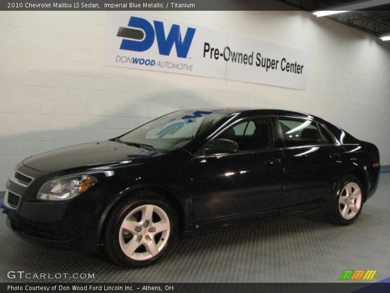 Imperial Blue Metallic / Titanium 2010 Chevrolet Malibu LS Sedan