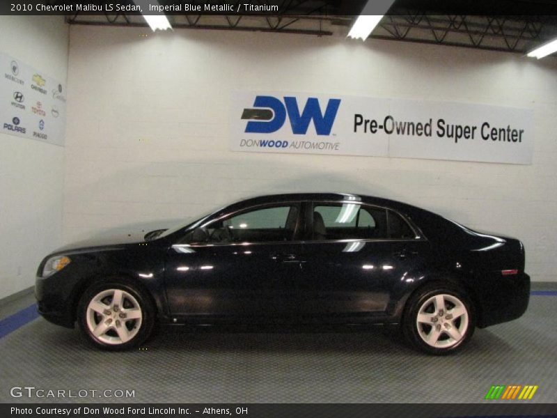Imperial Blue Metallic / Titanium 2010 Chevrolet Malibu LS Sedan