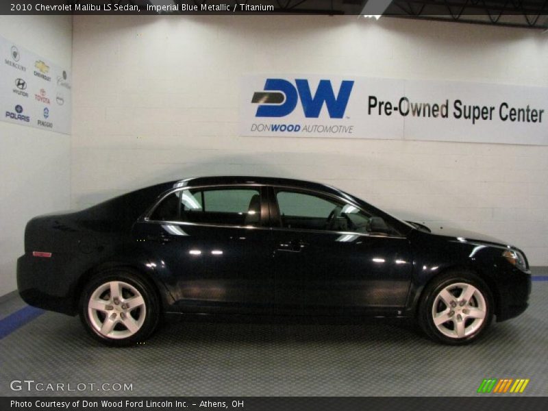 Imperial Blue Metallic / Titanium 2010 Chevrolet Malibu LS Sedan