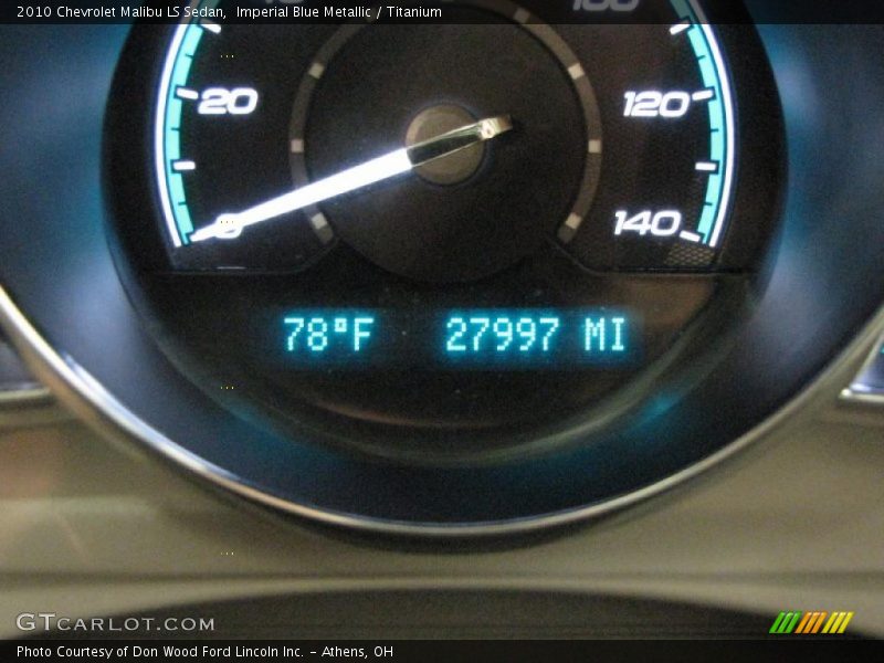 Imperial Blue Metallic / Titanium 2010 Chevrolet Malibu LS Sedan