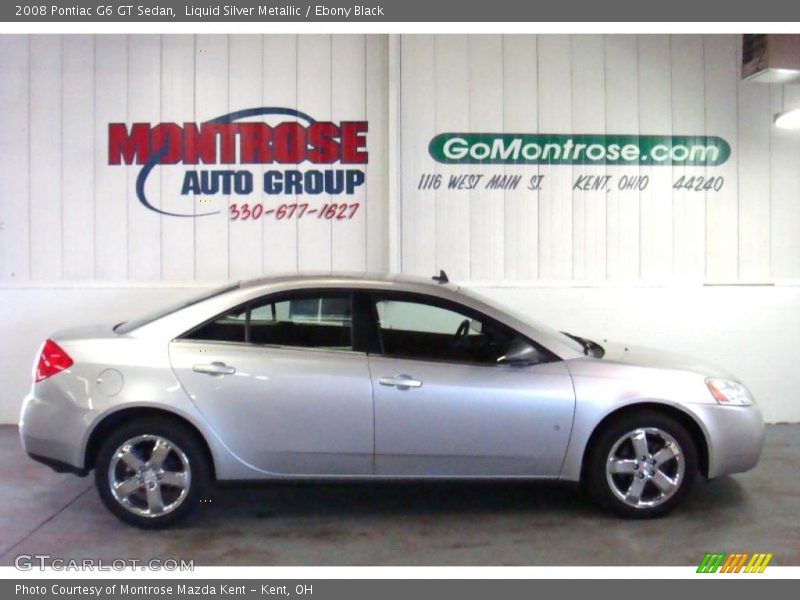 Liquid Silver Metallic / Ebony Black 2008 Pontiac G6 GT Sedan