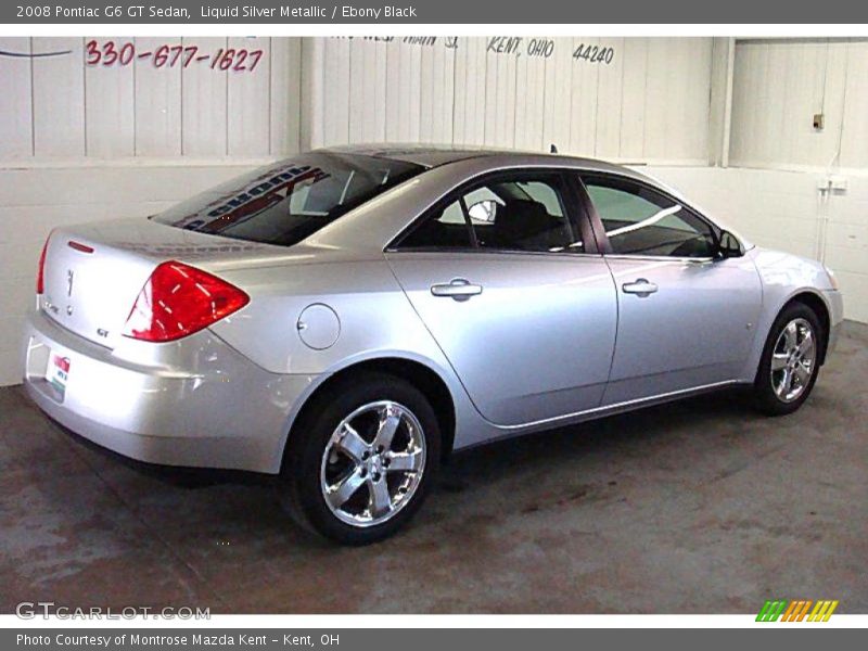 Liquid Silver Metallic / Ebony Black 2008 Pontiac G6 GT Sedan