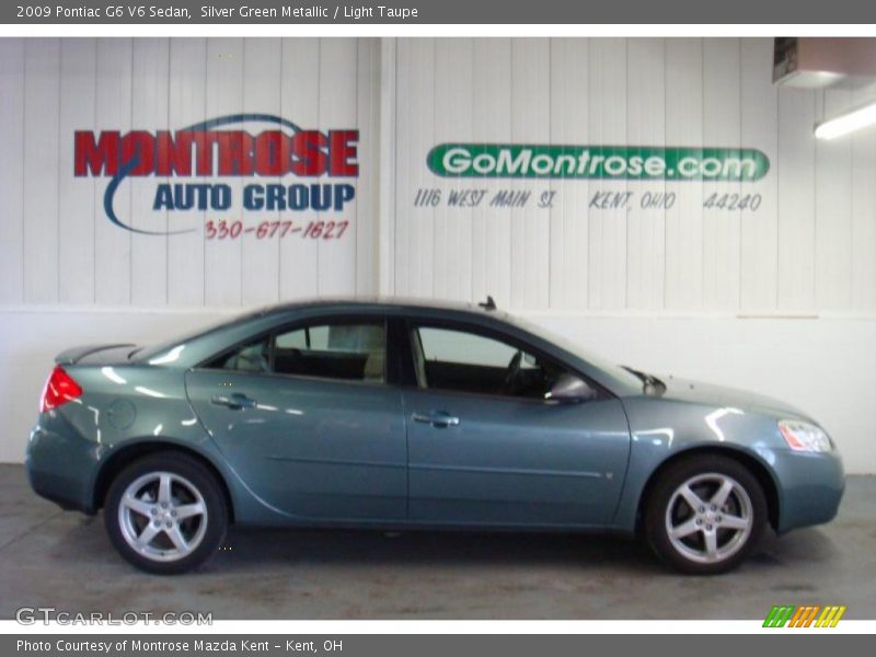 Silver Green Metallic / Light Taupe 2009 Pontiac G6 V6 Sedan
