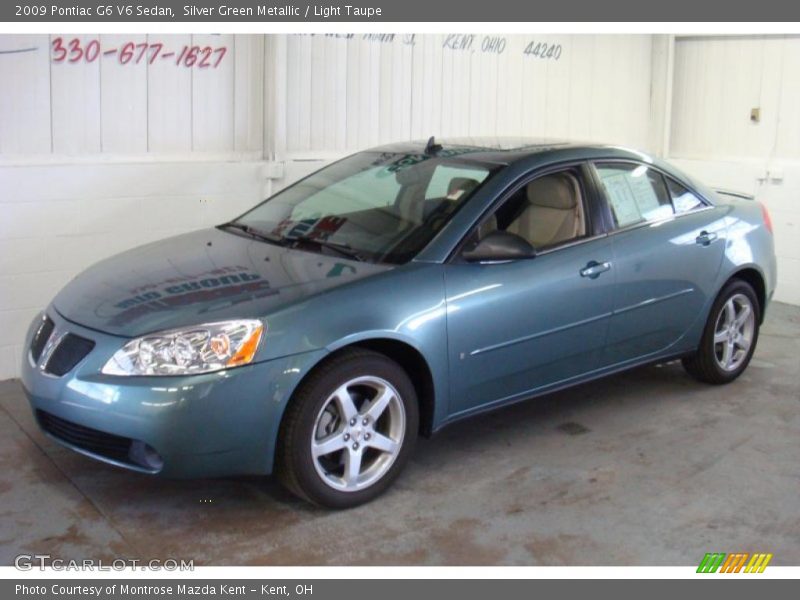 Silver Green Metallic / Light Taupe 2009 Pontiac G6 V6 Sedan