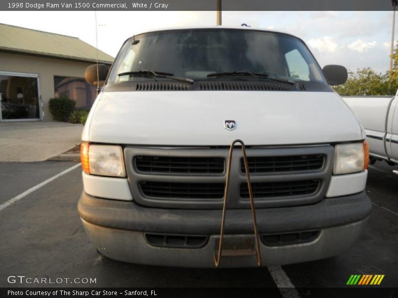 White / Gray 1998 Dodge Ram Van 1500 Commercial