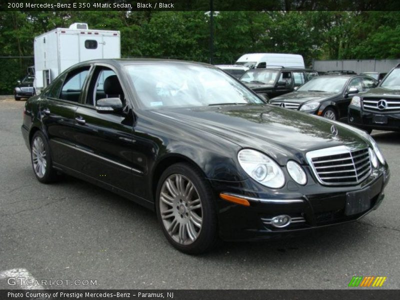Black / Black 2008 Mercedes-Benz E 350 4Matic Sedan