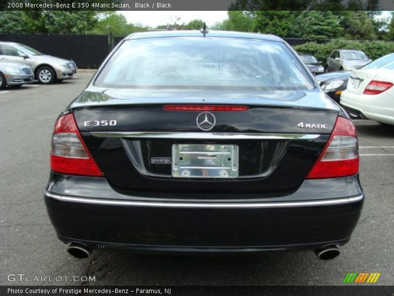Black / Black 2008 Mercedes-Benz E 350 4Matic Sedan