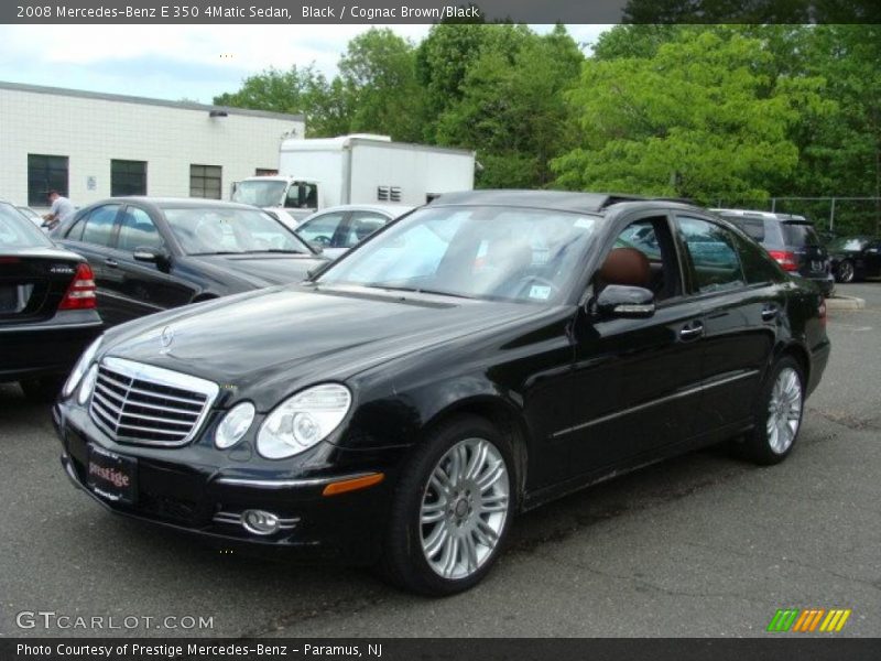 Black / Cognac Brown/Black 2008 Mercedes-Benz E 350 4Matic Sedan