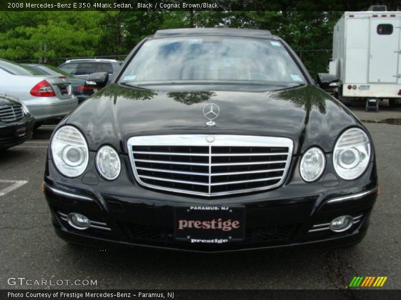Black / Cognac Brown/Black 2008 Mercedes-Benz E 350 4Matic Sedan