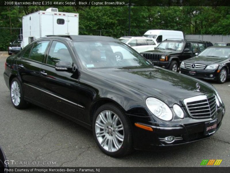 Black / Cognac Brown/Black 2008 Mercedes-Benz E 350 4Matic Sedan