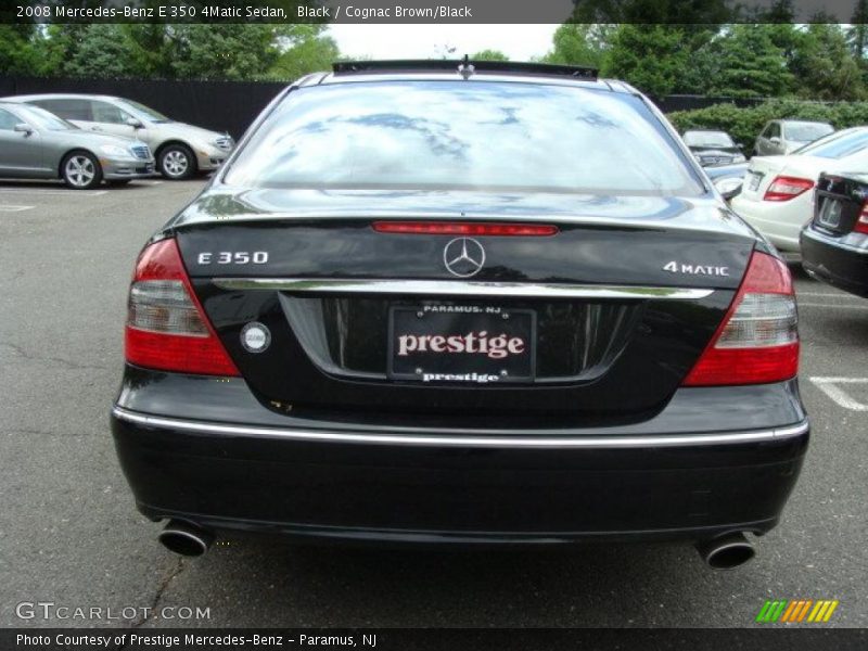 Black / Cognac Brown/Black 2008 Mercedes-Benz E 350 4Matic Sedan