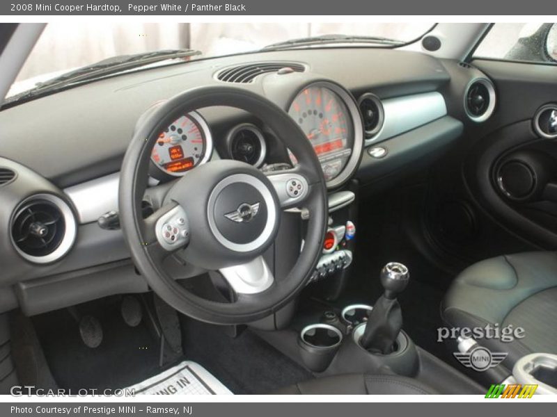 Pepper White / Panther Black 2008 Mini Cooper Hardtop