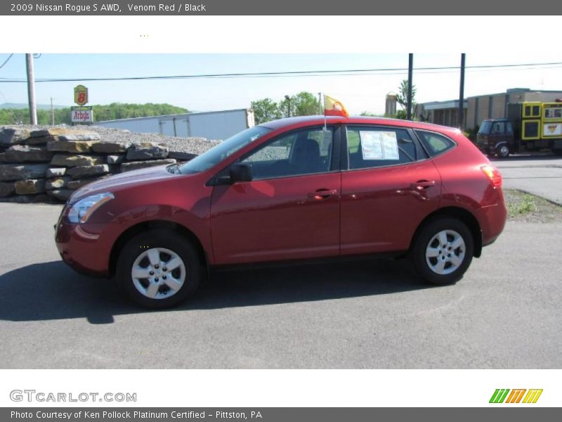 Venom Red / Black 2009 Nissan Rogue S AWD