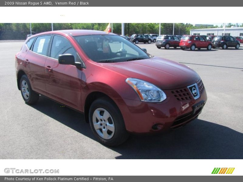 Venom Red / Black 2009 Nissan Rogue S AWD