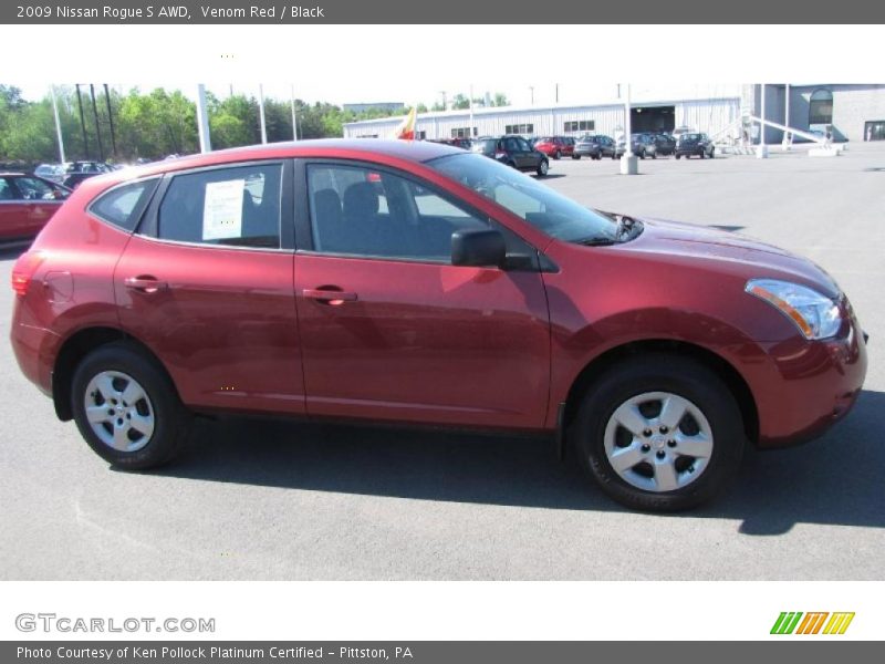 Venom Red / Black 2009 Nissan Rogue S AWD