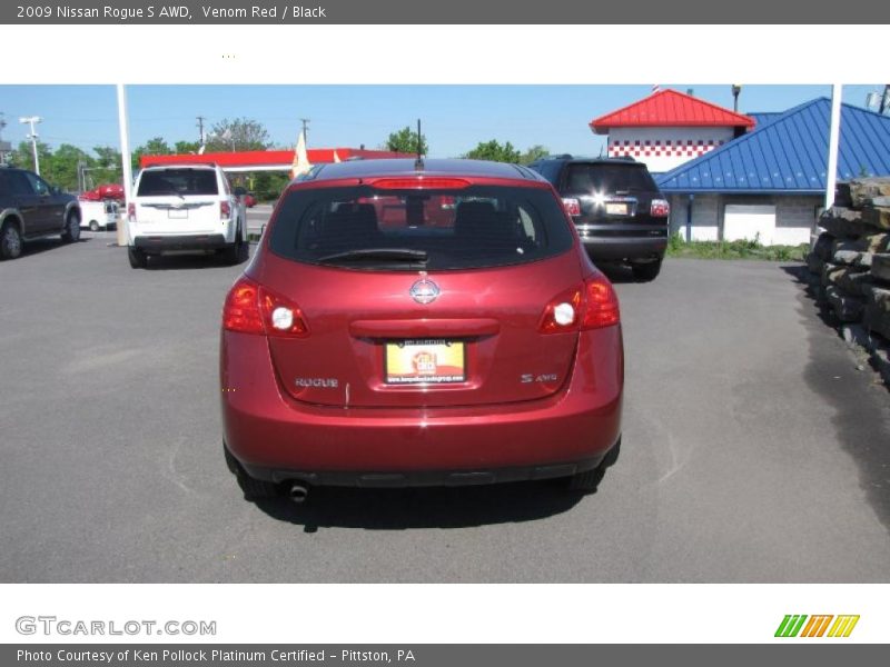 Venom Red / Black 2009 Nissan Rogue S AWD