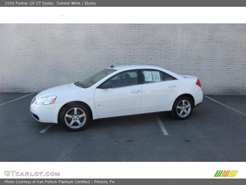 Summit White / Ebony 2009 Pontiac G6 GT Sedan