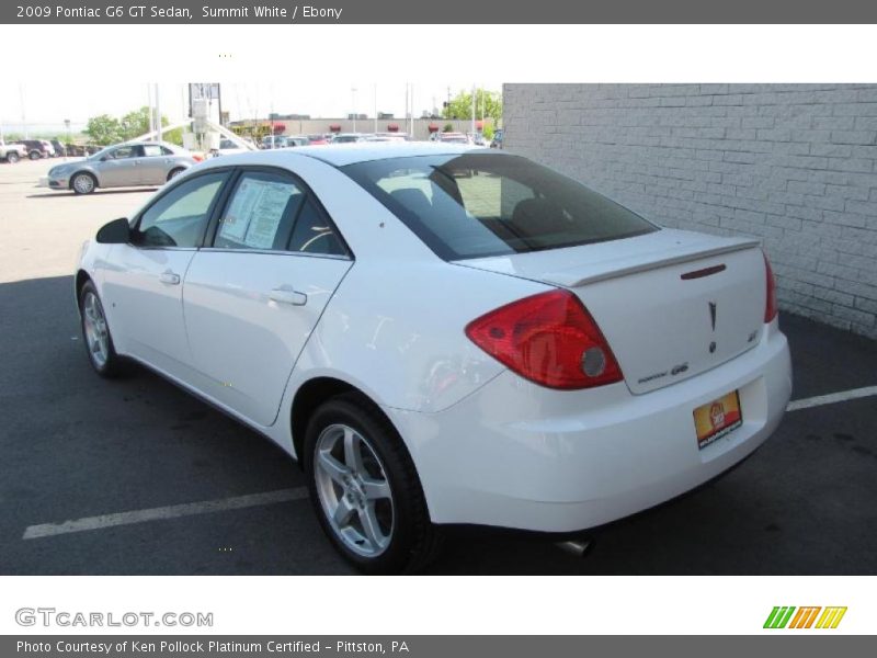 Summit White / Ebony 2009 Pontiac G6 GT Sedan